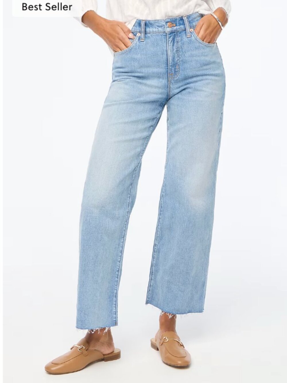 J Crew Factory Wide-Leg Cropped Jean in All-day Stretch NWT